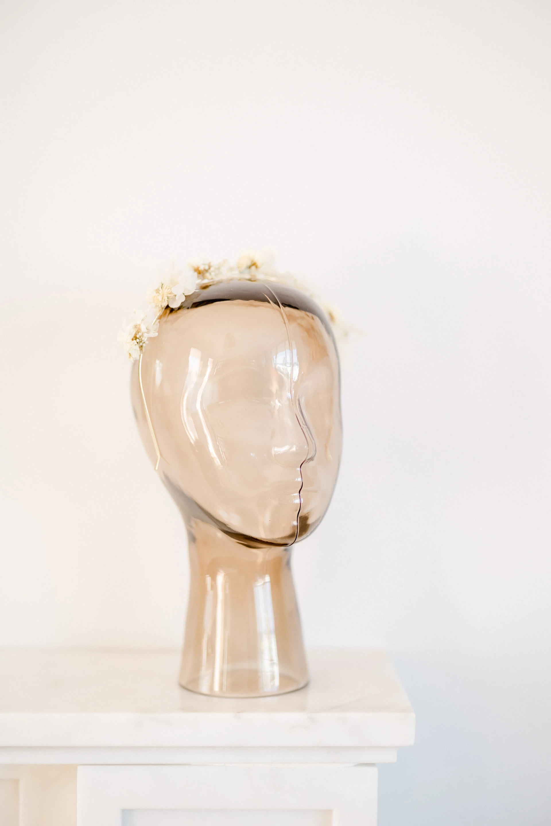 bandeau pétale rose beige gris